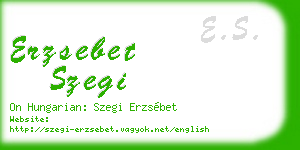 erzsebet szegi business card